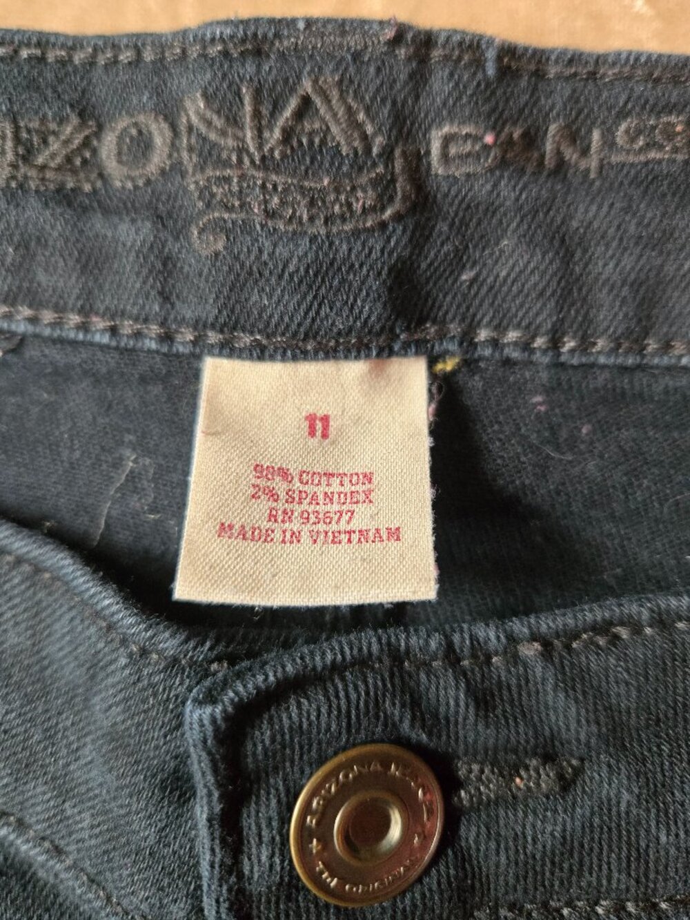 Arizona Jean Co Size 11 Black Super Skinny Jeans Low Rise Stretch - Picture 5 of 9